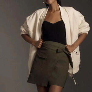 By Anthropologie Wrap Mini Skirt